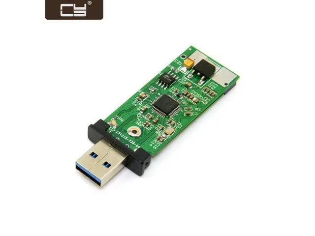 Alt view image 2 of 7 - 42mm NGFF M2 SSD to USB 3.0 External PCBA Conveter Adapter Card Flash Disk Type with Black Case U3-273-BK