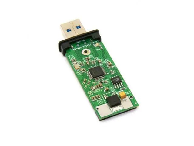 Alt view image 3 of 7 - 42mm NGFF M2 SSD to USB 3.0 External PCBA Conveter Adapter Card Flash Disk Type with Black Case U3-273-BK