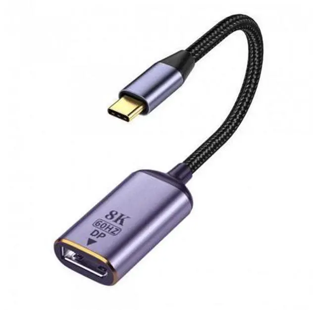 Main image of HKCY UC-006-D8K USB4 USB-C Type-C Source to Displayport DP Female Cable Display 8K 60HZ UHD 4K Monitor Displays