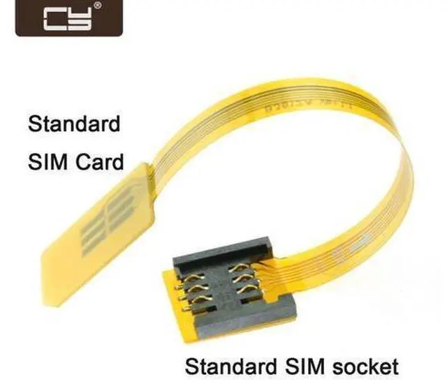 Main image of GSM CDMA Standard UIM SIM Card Kit Male to Female Extension Soft Flat FPC Cable Extender 10cm EP-084