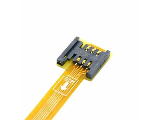 Alt view image 5 of 6 - GSM CDMA Standard UIM SIM Card Kit Male to Female Extension Soft Flat FPC Cable Extender 10cm EP-084