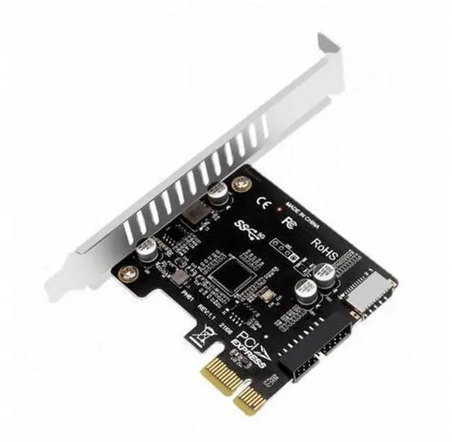 Main image of 5Gbps Type-E USB 3.1 Front Panel Socket & USB 3.0 20Pin to PCI-E 1X Express Card VL805 Adapter for Motherboard