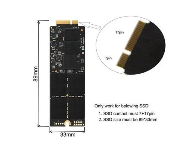Alt view image 5 of 7 - SM USB 3.0 to 2012 Macbook Pro Retina A1425 A1398 MC975 MC976 MD212 MD213 ME662 ME664 ME665 SSD 17+7Pin Case