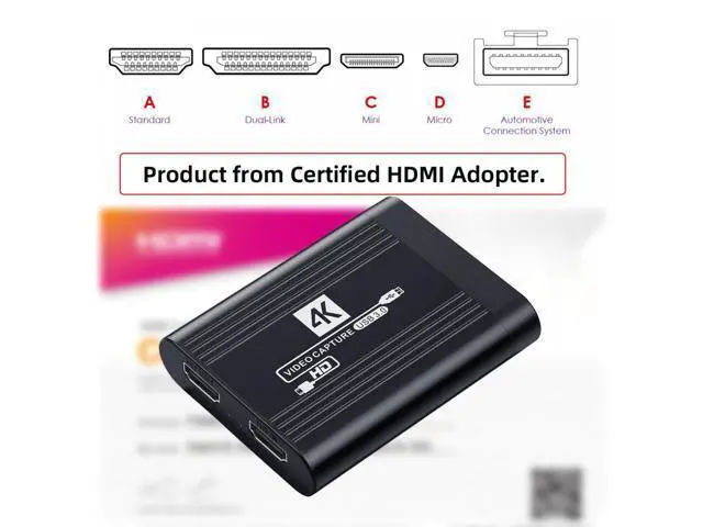 Alt view image 7 of 7 - HDMI Capture Card 4K Video Live Streaming USB Data for Camera Game Set-Top Box Recording Computer DVD
