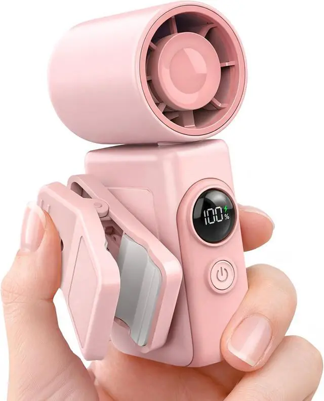 Main image of Hotsales Clip-On Portable Fan for Strollers, Handheld Turbo Fan for Travel | Small But Mighty Mini Fan, Detachable 360° Rotating Clip, LED Display, Rechargeable, Summer Outings, Gifts For Women And Me