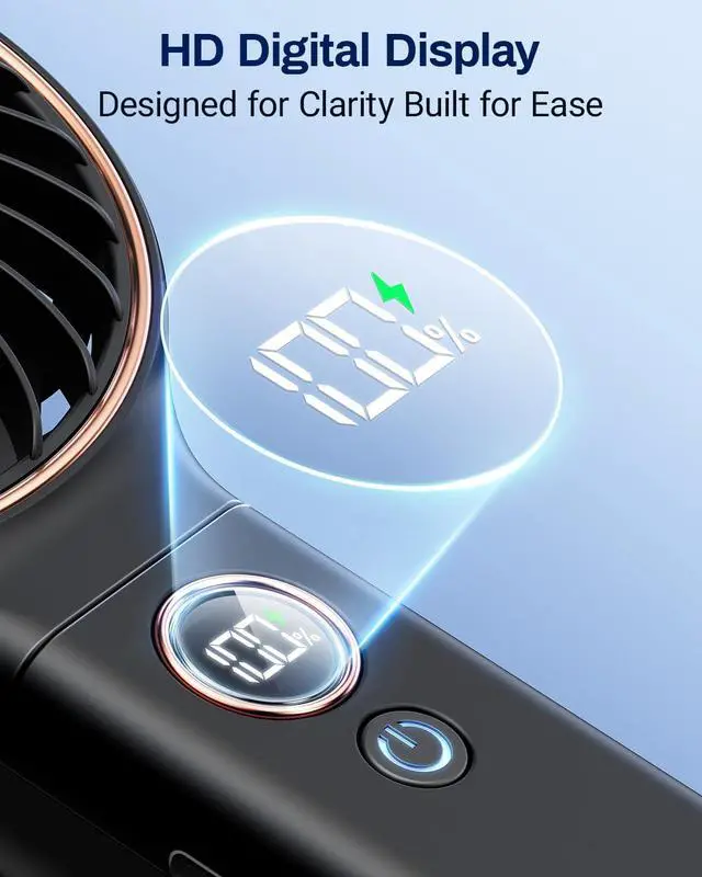 Alt view image 5 of 7 - Mini Portable Fan - Rechargeable Handheld Fan, 3 Speeds Personal Hand Gifts for Travel Essentials, Lash, Makeup, Eyelash, Kids, Girls, Women - USB, Cute Design Black