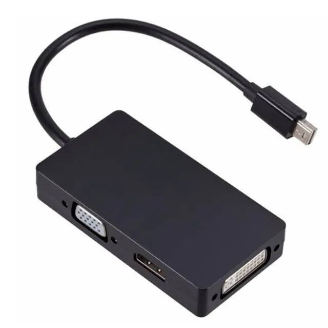 Alt view image 4 of 6 - MiniDP Converter - Rectangular Adapter Cable - MiniDP to HDTV, VGA, DVI All-in-One