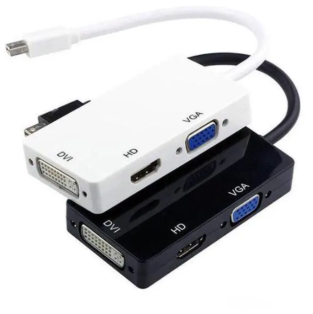 Main image of MiniDP Converter - Rectangular Adapter Cable - MiniDP to HDTV, VGA, DVI All-in-One