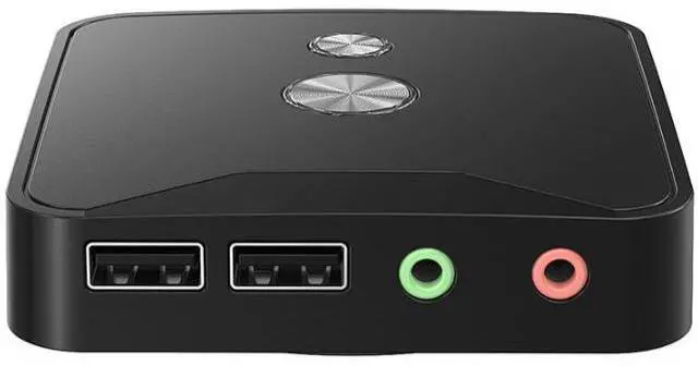 Alt view image 2 of 5 - KG-02 Internet Cafe Computer Desktop Switch for Internet Cafe Computer Case USB 2.0 HUB Extension Switch with Audio
