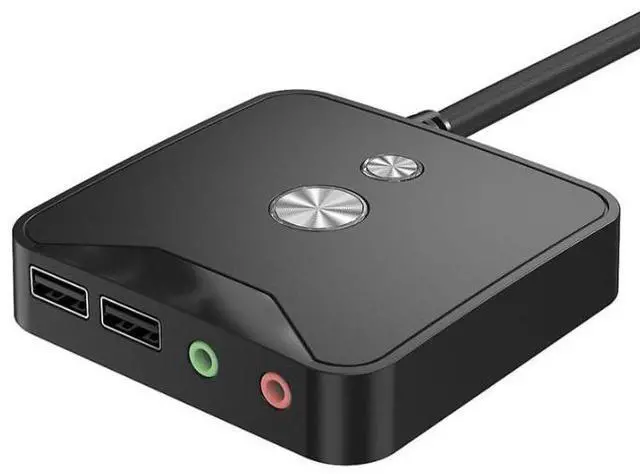 Alt view image 4 of 5 - KG-02 Internet Cafe Computer Desktop Switch for Internet Cafe Computer Case USB 2.0 HUB Extension Switch with Audio