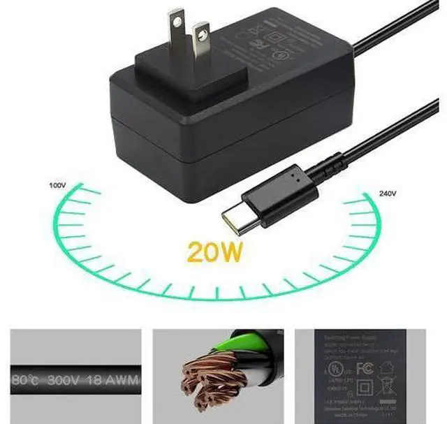 Alt view image 2 of 7 - Raspberry Pi 4 Power Supply, 20W 5V 4A USB C Power Adapter Type C Charger UL Listed Support Raspberry Pi 4 Model B/Orange Pi 5/NASPi/DACPi/X-C1/X825/X735/X728/X708/X703 - OEM