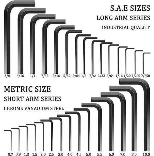 Alt view image 2 of 7 - Kingsdun 30 Pcs Hex Key Set Metric/Imperial Short/Long Arm | SAE 0.028-3/8 inch | Metric 0.7-10 mm | Steel Allen Wrench Key for Furniture Assembly Bike Maintenance Disassemble Install Cars