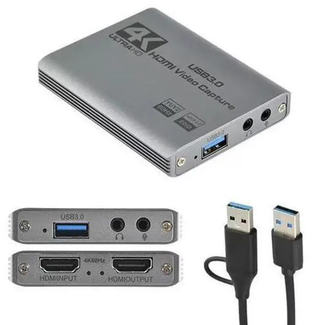 Main image of Video Capture Card, USB 3.0 Capture Card 4K HDMI Loop-Out, 4K 60FPS/1080P 240FPS Video Game Capture for Works for PS5/Camera/PC/Streaming