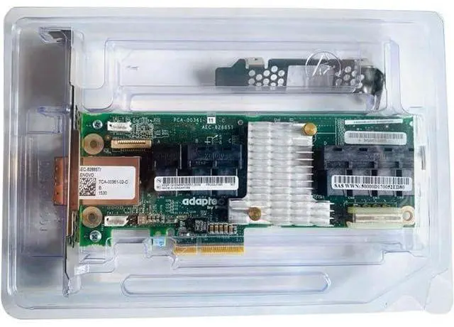 Alt view image 3 of 5 - 12Gb/s SAS Expander Card Adaptec AEC-82885T, 9-Connector (7X Internal SFF-8643 + 2X External SFF-8644), PCIe Slot Power, SES-2/SGPIO, for LSI HBA/RAID, TrueNAS unRAID Proxmox ESXi JBOD