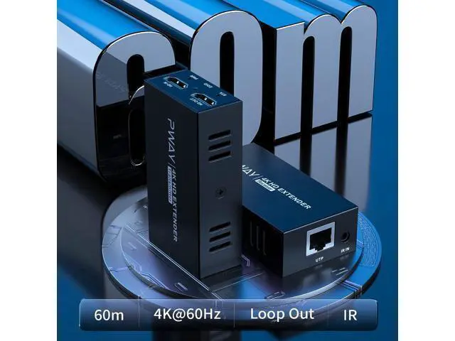 Alt view image 2 of 7 - HDMI Extender 165ft Over Single Cat5e/6, Extend 1080P@60Hz Video, Transmit Audio Video Synchronously, Support 3D, POC, EDID