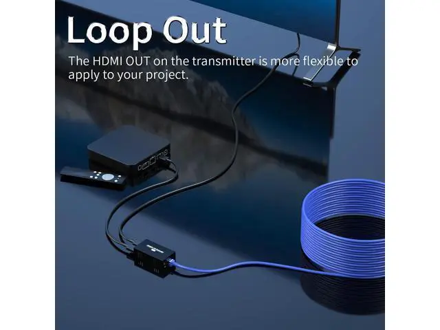 Alt view image 5 of 7 - HDMI Extender 165ft Over Single Cat5e/6, Extend 1080P@60Hz Video, Transmit Audio Video Synchronously, Support 3D, POC, EDID