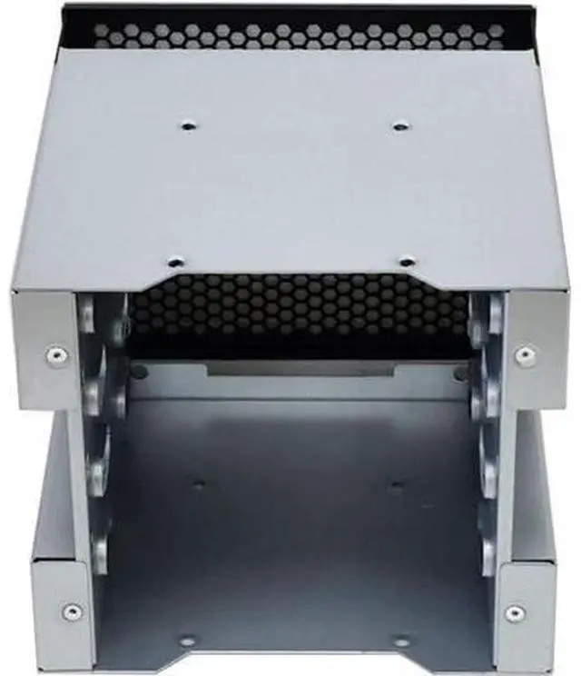 Alt view image 3 of 5 - 5" 3 x Optical Drive Bay to 4-Bay 3.5 Inch SATA SAS HDD Cage Rack Bracket Hard Drive Tray Caddy Adapter with SATA 3.0 Date Cable (Only Caddy)