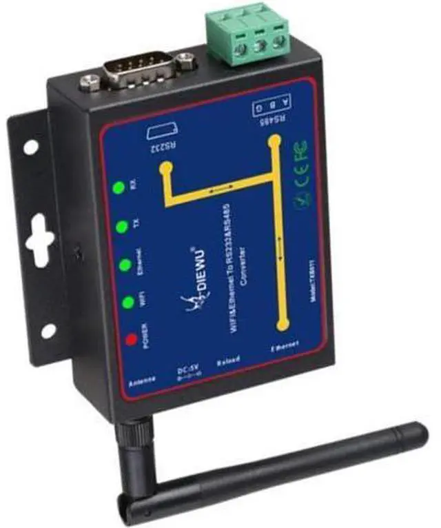 Alt view image 5 of 6 - diewu WiFi & Ethernet RJ45 to RS232 & RS485 WiFi Serial Device Server Converter Module Support TCP/UDP/IP P2P