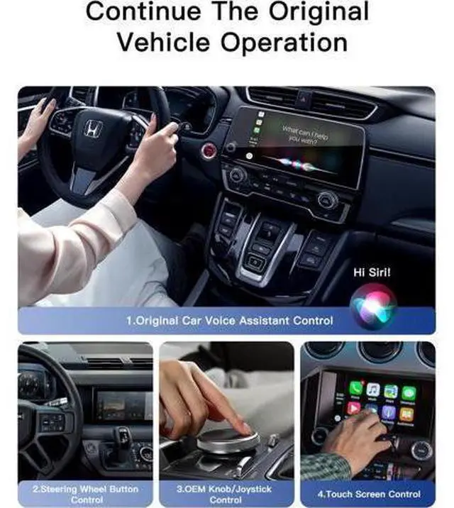 Alt view image 5 of 7 - Wireless CarPlay Adapter for iPhone, Universal, Converts Wired to Wireless CarPlay Dongle, Plug & Play Compatible with BMW, Lexus, Ford, Benz, Audi, Volvo, and More - iOS 10+ Supported