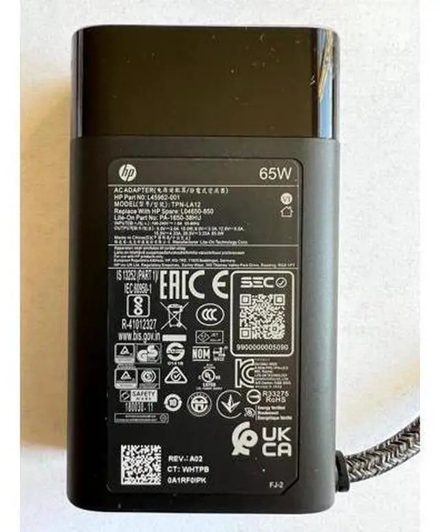 Alt view image 2 of 7 - New Version HP L04650-850 USB Type-C Ac Adapter For:HP Spectre x360 13-AE015DX, EliteBook x360, ProBook 430 G6, 44X G6, 45X G6, ProBook x360, 100% Compatible P/N: L04650-850 A065R161P 925740-002