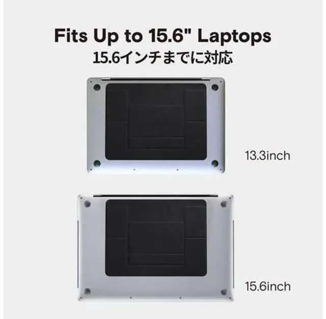 Alt view image 5 of 7 - MOFT Invisible Laptop Stand for Laptops Without Bottom Vents, Lightweight Adhesive 2-Height Repositionable Residue-Free Laptop Desk Stand(CarbonPU-Black)