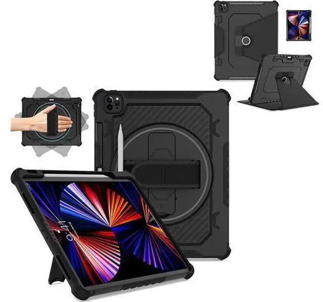 Main image of for iPad Pro 12.9 6th/5th/4th/3rd Gen Case Black + Leather Slim Case for iPad Pro 12.9 Black