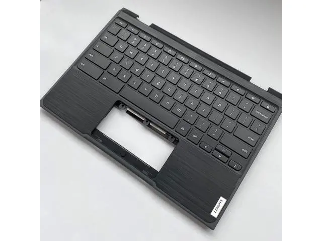 Alt view image 3 of 7 - Replacement Laptop Upper Case Palmrest Non-Backlit Keyboard Assembly Part for Lenovo 300E Chromebook 2nd Gen AST 82CE 5CB0Z21541 Black