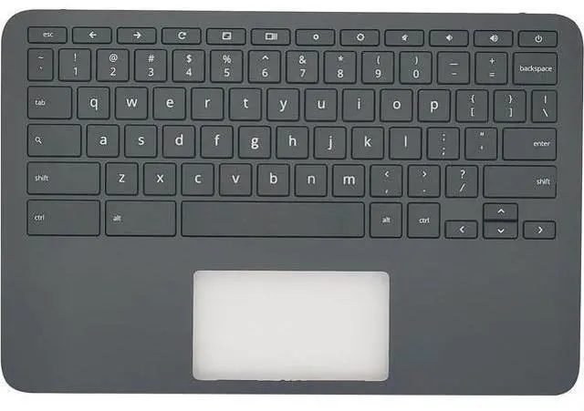 Alt view image 6 of 7 - Replacement Upper CasePalmrest for H-P 11A G8 EE Series Laptop Keyboard Assembly Top Cover L92832-001 Gray