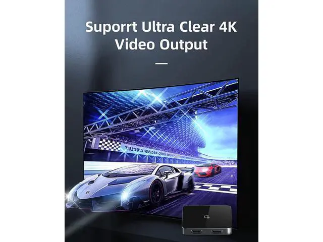 Alt view image 5 of 6 - 4K 1in 4 Out HDMI Splitter, 1 Port to 4 HDMI Display Duplicate/Mirror, Powered HDMI Video Splitter with USB C, Duplicate/Mirror Screen Monitor