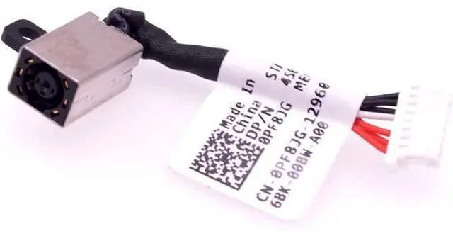 Main image of Replacement DC Power Jack Harness Cable for Dell 13-5368 5378 7368 7378 7347 7348 7352 7353 15-5568 7569 7579 7570 17 7778 PF8JG 0PF8JG 450.07R03.000 450.07R03.0021 450.07R03.0002