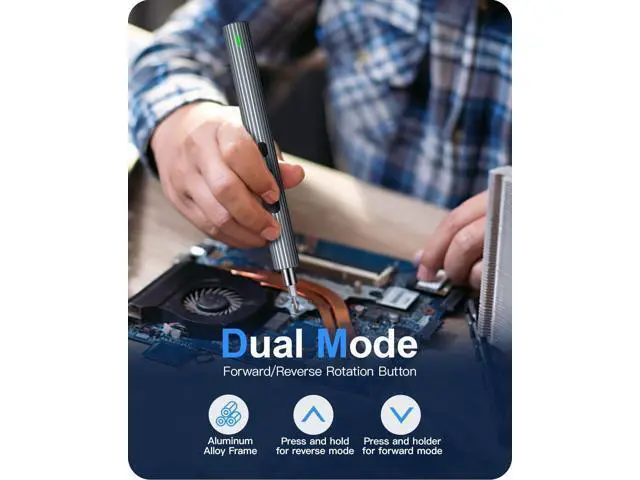 Alt view image 2 of 7 - Kingsdun Precision Electric Screwdriver, Cordless Power Screwdriver Set with 30 Magnetic Bits, Electrical Screwdriver Rechargeable Repair Tool Kit for Watch Camera Drone Laptops Toys (36)