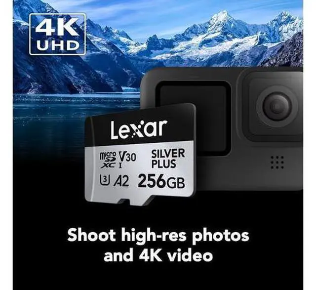 Alt view image 3 of 6 - Dual-Slot USB-A/C Reader, 205MB/s Transfer Speed, Supports SD and microSD Cards +256GB Professional Silver Plus microSDXC Memory Card w/SD Adapter, UHS-I, C10, U3, V30, Full-HD (LMSSIPL256G-B2ANU)