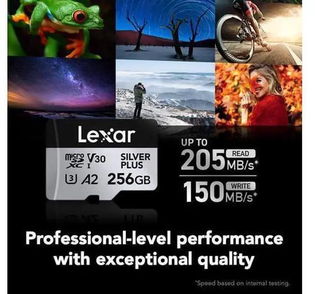 Alt view image 4 of 6 - Dual-Slot USB-A/C Reader, 205MB/s Transfer Speed, Supports SD and microSD Cards +256GB Professional Silver Plus microSDXC Memory Card w/SD Adapter, UHS-I, C10, U3, V30, Full-HD (LMSSIPL256G-B2ANU)