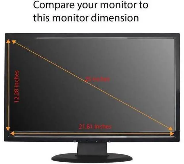 Alt view image 4 of 7 - Anti Blue Light Screen Protector (3 Pack) for 25 Inches (Screen Measured Diagonally) Desktop Monitor. Filter Out Blue Light That Relieve Computer Eye Strain and Help You Sleep Better