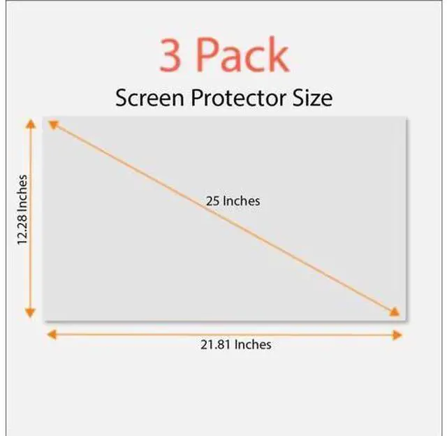 Alt view image 5 of 7 - Anti Blue Light Screen Protector (3 Pack) for 25 Inches (Screen Measured Diagonally) Desktop Monitor. Filter Out Blue Light That Relieve Computer Eye Strain and Help You Sleep Better