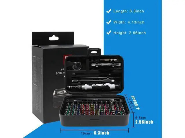 Alt view image 7 of 7 - 132 in 1 Small Precision Screwdriver Set,Upgraded Repair Tool Kit(with 108 Magnetic Screwdriver Bits),Color Coded Screwdriver Set with Extension Rod Kit for Phone, Computer, Tablet, Watch