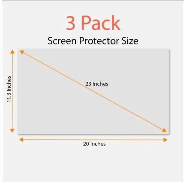 Alt view image 5 of 7 - Anti-Glare and Anti Finger Print Screen Protector (3 Pack) for 23 Inches Widescreen Desktop Monitor