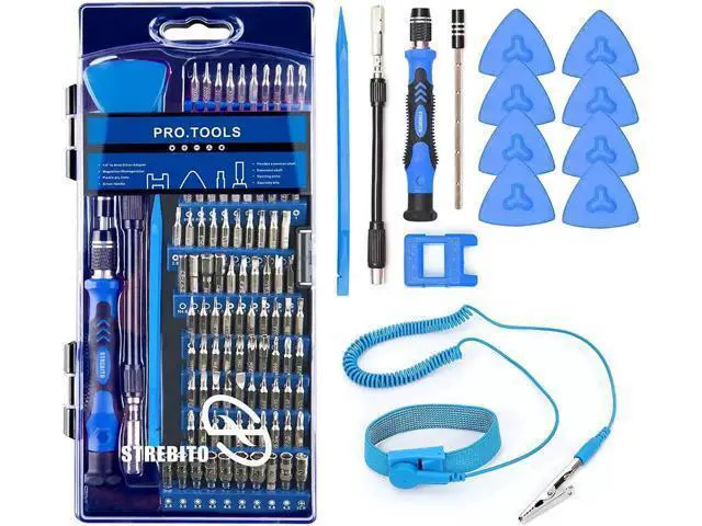 Alt view image 2 of 7 - Precision Screwdriver Set 124-Piece + Anti Static Wrist Strap Bundle, Electronics Repair Toolkit for Computer, iPhone, Laptop, Cell Phone, Macbook, PS4/5, Tablet