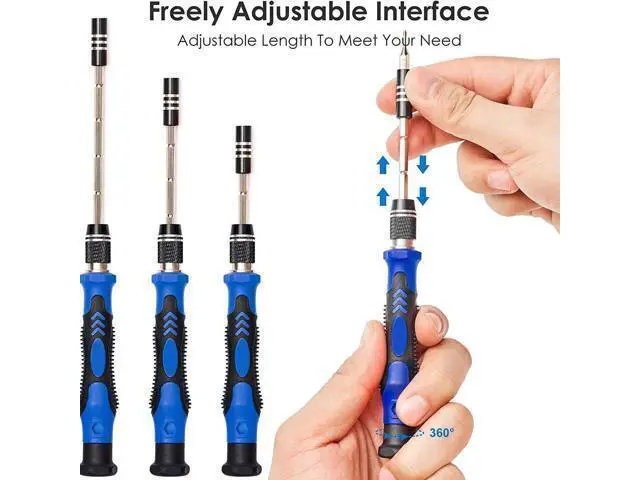 Alt view image 4 of 7 - Precision Screwdriver Set 124-Piece + Anti Static Wrist Strap Bundle, Electronics Repair Toolkit for Computer, iPhone, Laptop, Cell Phone, Macbook, PS4/5, Tablet