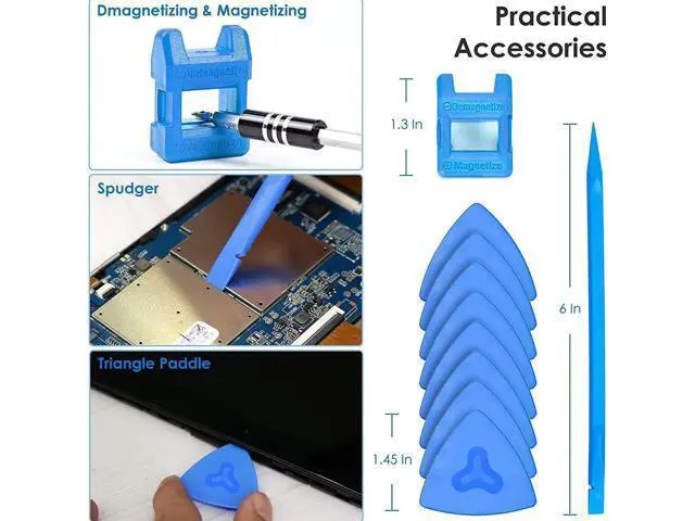 Alt view image 5 of 7 - Precision Screwdriver Set 124-Piece + Anti Static Wrist Strap Bundle, Electronics Repair Toolkit for Computer, iPhone, Laptop, Cell Phone, Macbook, PS4/5, Tablet