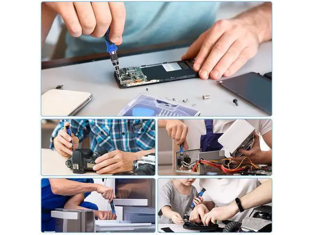 Alt view image 7 of 7 - Precision Screwdriver Set 124-Piece + Anti Static Wrist Strap Bundle, Electronics Repair Toolkit for Computer, iPhone, Laptop, Cell Phone, Macbook, PS4/5, Tablet