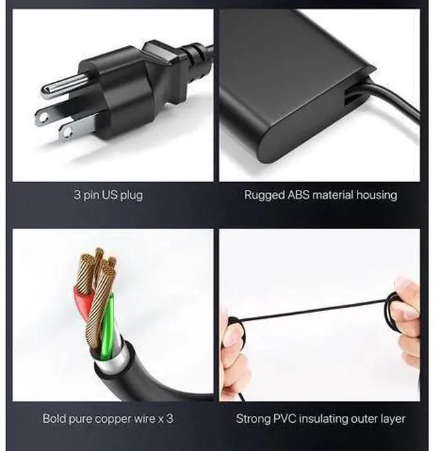 Alt view image 5 of 7 - 150W 7.7A Charger for HP ZBook 15 Studio Create Fury G3 G4 G5 G6 G7 G8, HP OMEN Pavilion Gaming 15 17, HP 150W Slim Smart AC Adapter TPN-CA11 TPN-DA09, HP USB-C Dock G5 Power Supply