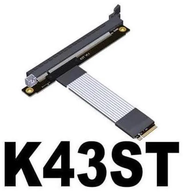 Alt view image 3 of 6 - ADT-Link PCIe 4.0/3.0 x4 M.2 NGFF NVMe Key M Extender Cable to PCIE x16 Graphics Card Riser Adapter 16x PCI-e PCI-Express for M2 2230 2242 2260 2280 (10cm, K43SW 4.0)