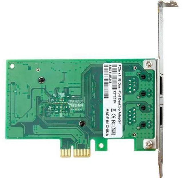 Alt view image 5 of 5 - 1.25G Gigabit Ethernet Server Adapter Network Card, with Intel 82571 Controller, Dual RJ45 Ports, Support Windows/Centos/RHEL/Ubuntu/Debian/Freebsd/VMware
