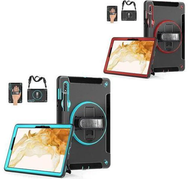 Main image of Case for Galaxy Tab S8 Case 2022 11inch Sky Blue + Red