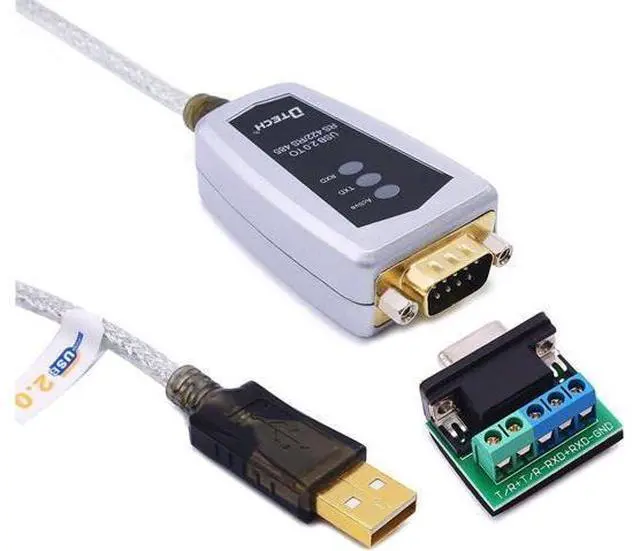 Main image of DTECH USB to RS422 RS485 Serial Port Converter Adapter Cable with FTDI Chip Supports Windows 11 10 8 7 XP Mac -16 feet