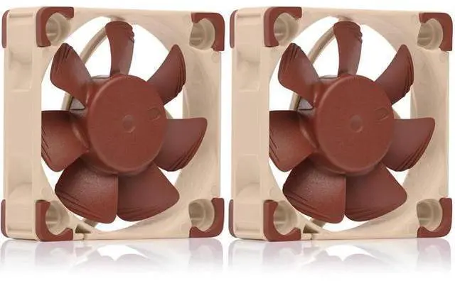 Main image of NF-A4x10 5V PWM, Premium Quiet Fan with USB Power Adaptor Cable, 4-Pin, 5V Version (40x10mm, Brown) (Pack of 2)