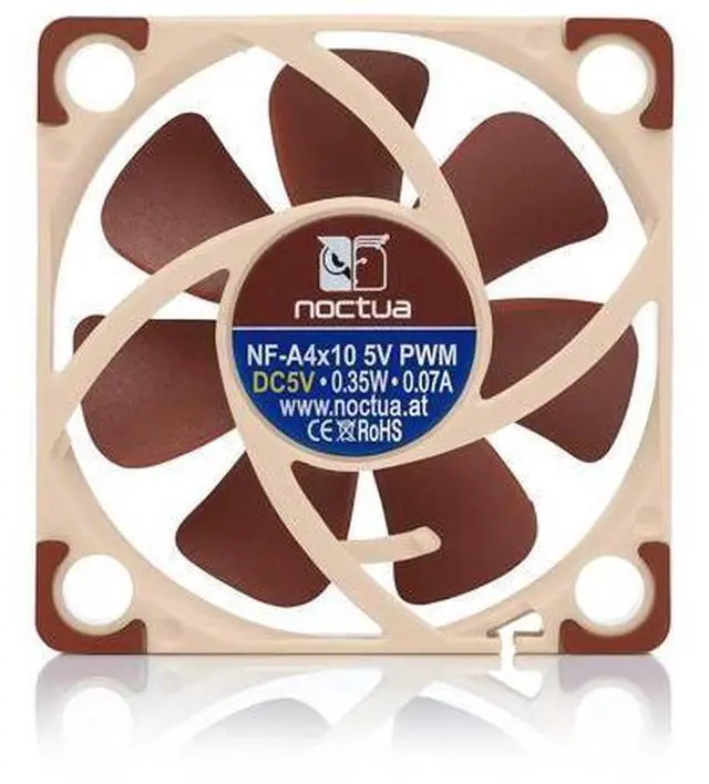 Alt view image 6 of 7 - NF-A4x10 5V PWM, Premium Quiet Fan with USB Power Adaptor Cable, 4-Pin, 5V Version (40x10mm, Brown) (Pack of 2)