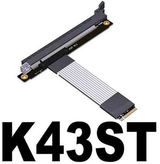 Alt view image 2 of 7 - M.2 NGFF NVMe to PCIE x16 Extension Cable 64G/BPS for STX Motherboard Graphics Card M.2(Ultra SSD, M-Key) NVMe Slot Extension (20cm,K43ST)