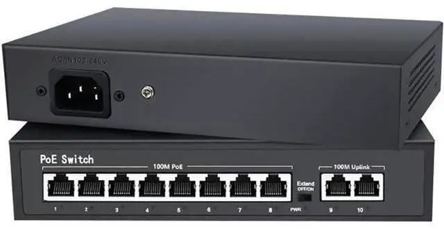 Main image of Standard 100M 8+2 POE Switch 120W High Power Camera Wireless AP Network Cable Powered